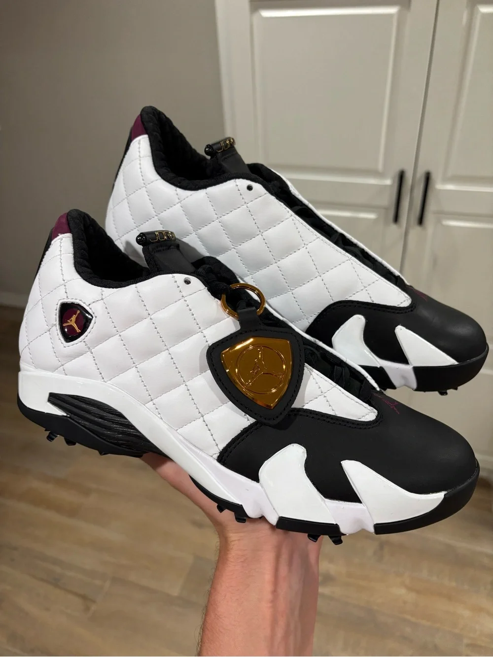 Air Jordan 14 Retro Golf ‘Bordeaux’ Men’s Size 9.5 Golf Cleats NEW! IB1828-100